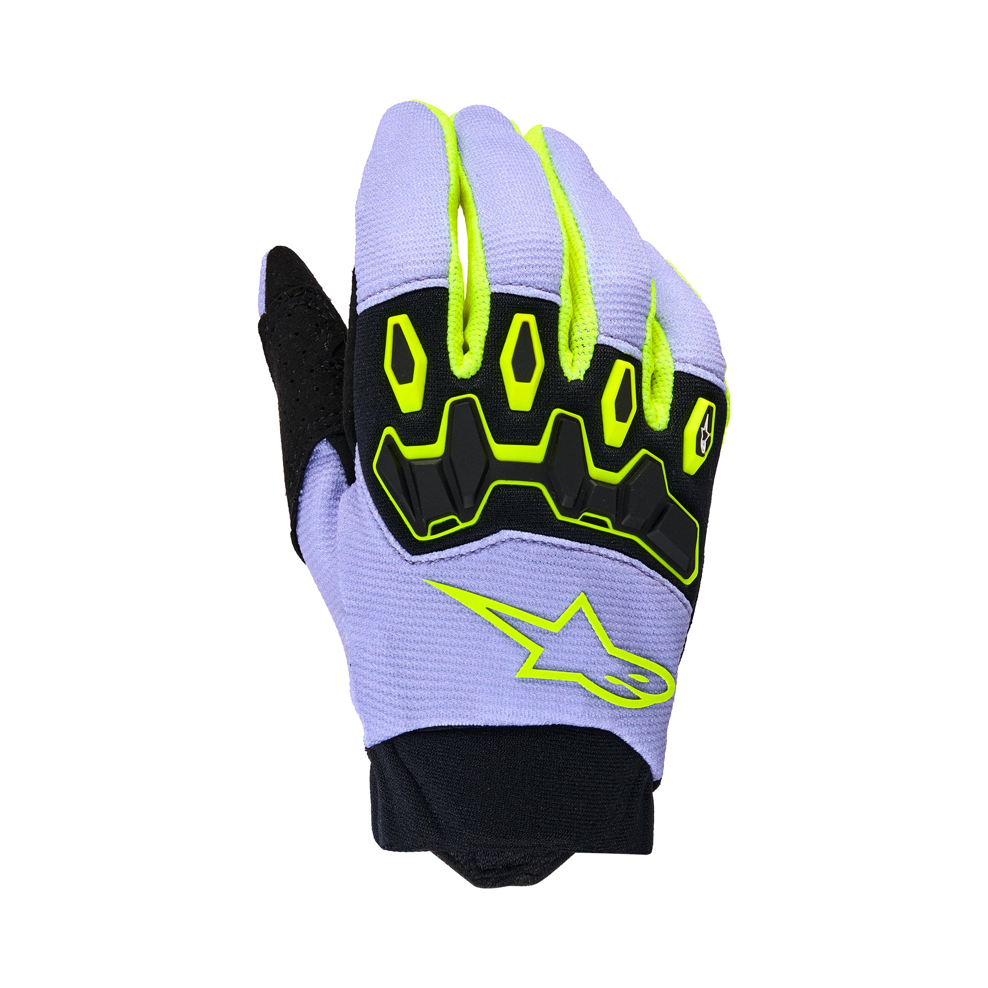 Alpinestars Youth & Kids Full Bore V2 Gloves - Purple Yellow Fluo