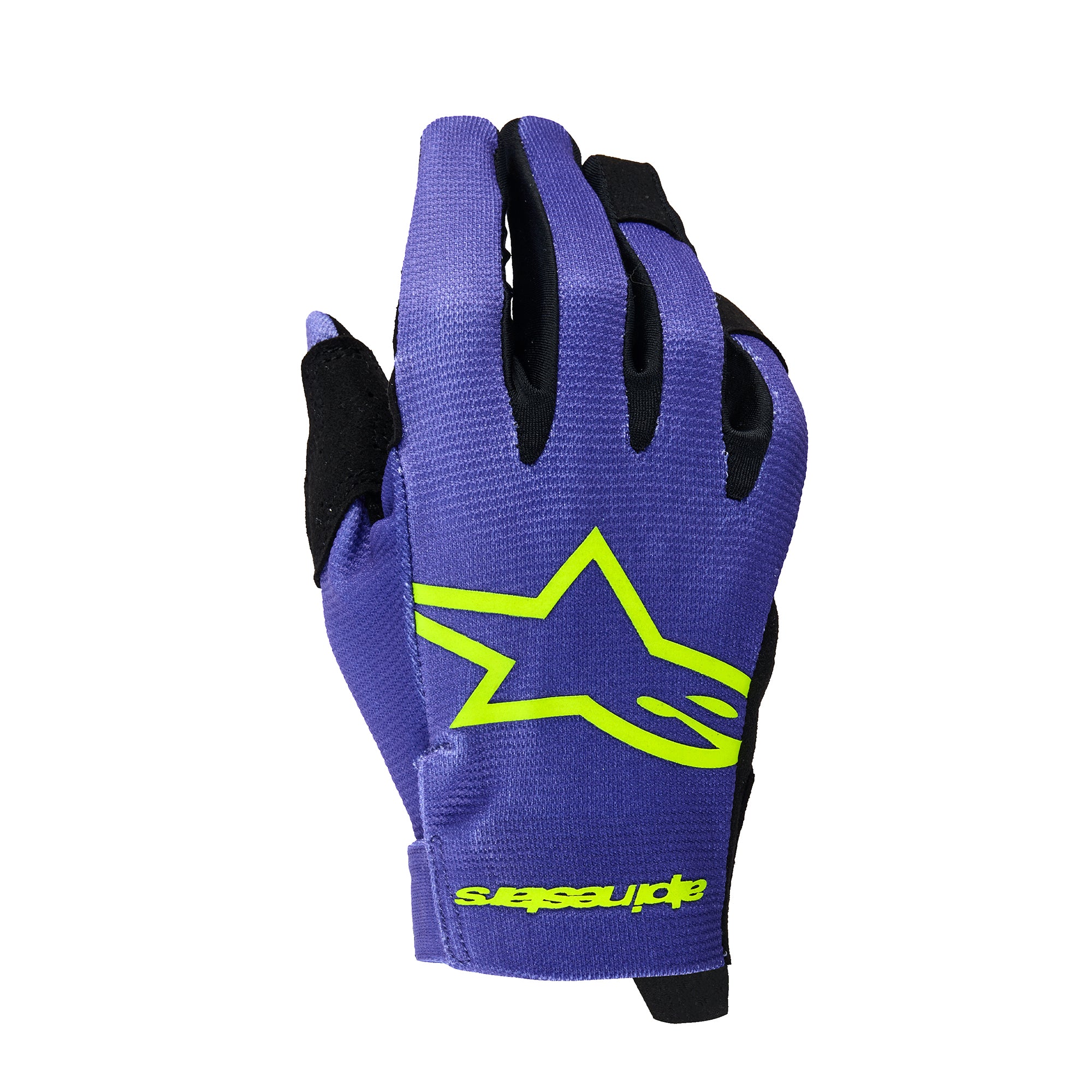 Alpinestars Youth Radar Gloves - Purple Yellow Fluo