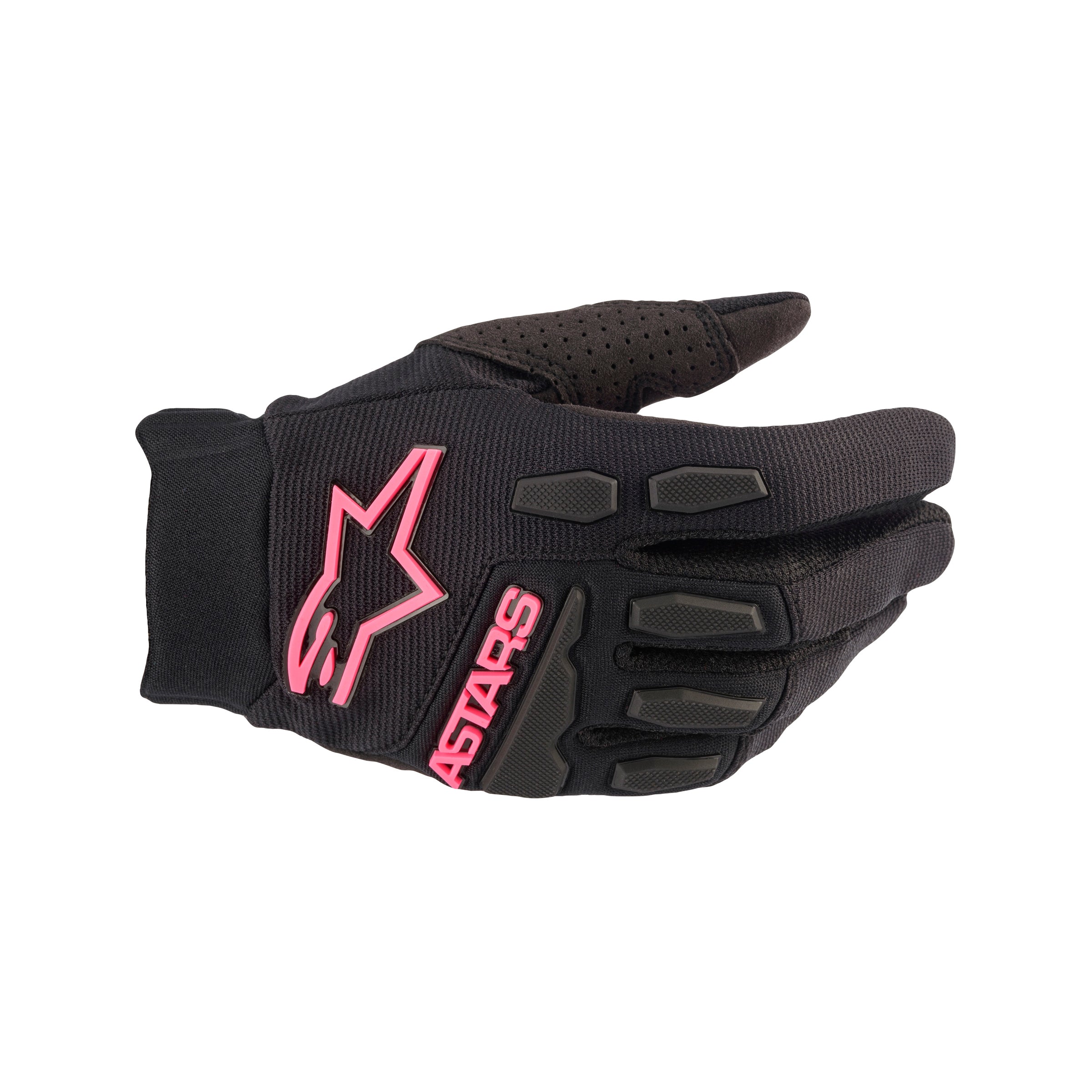 Stella Full Bore Gloves - Black Pink Fluo