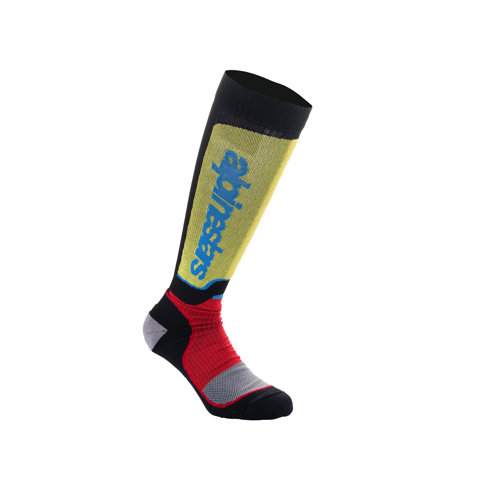 Alpinestars MX Plus Socks - Black/Red/Light Blue - UK 11-14 (L)