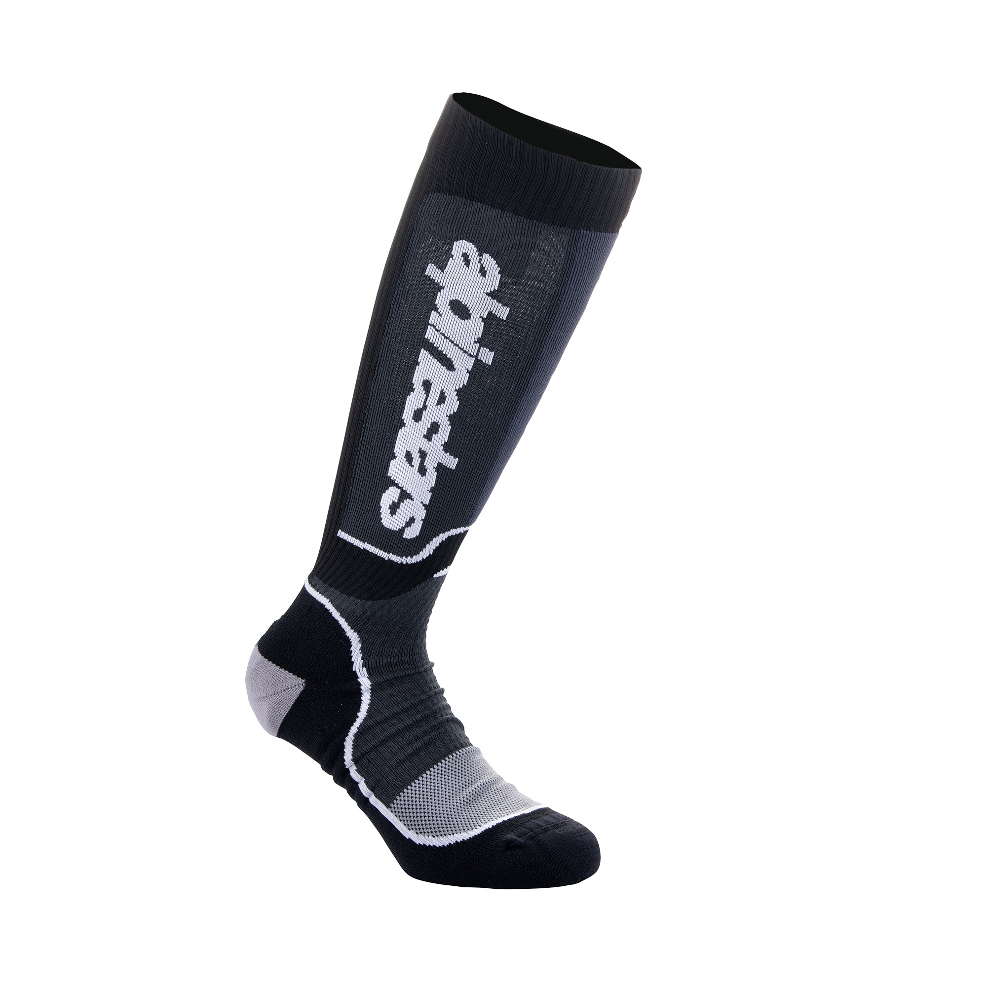Alpinestars Youth MX Plus Socks - Black/White - One Size (M/L)