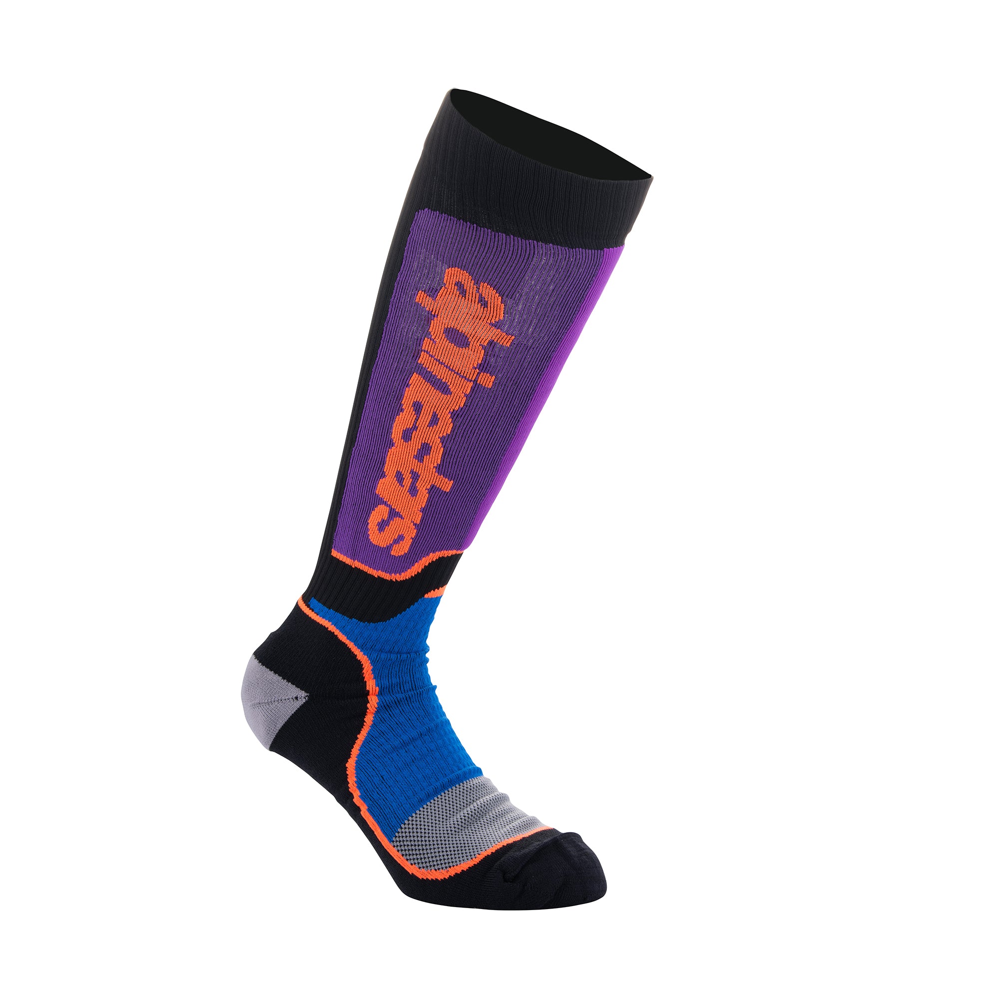 Alpinestars Youth MX Plus Socks - Black Royal Blue Purple