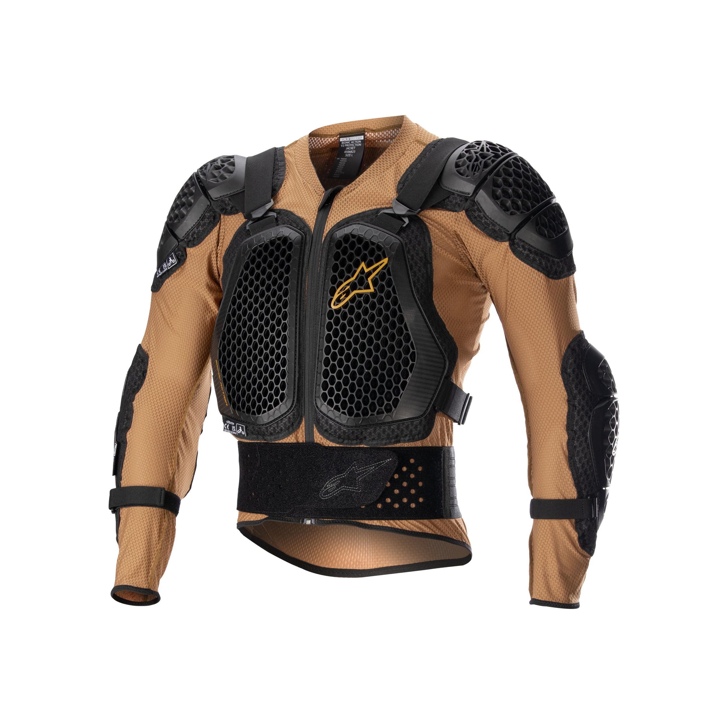 Alpinestars Bionic Action V2 Protection Jacket - Sand Black Tangerine - L