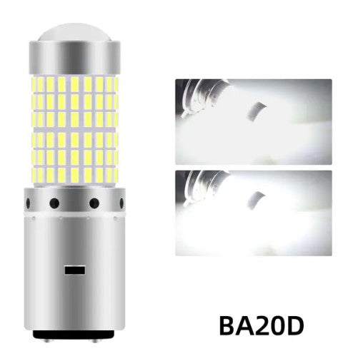 Dirt Racing Led 12v 30w Headlight Bulb Super Bright White BA20D Each