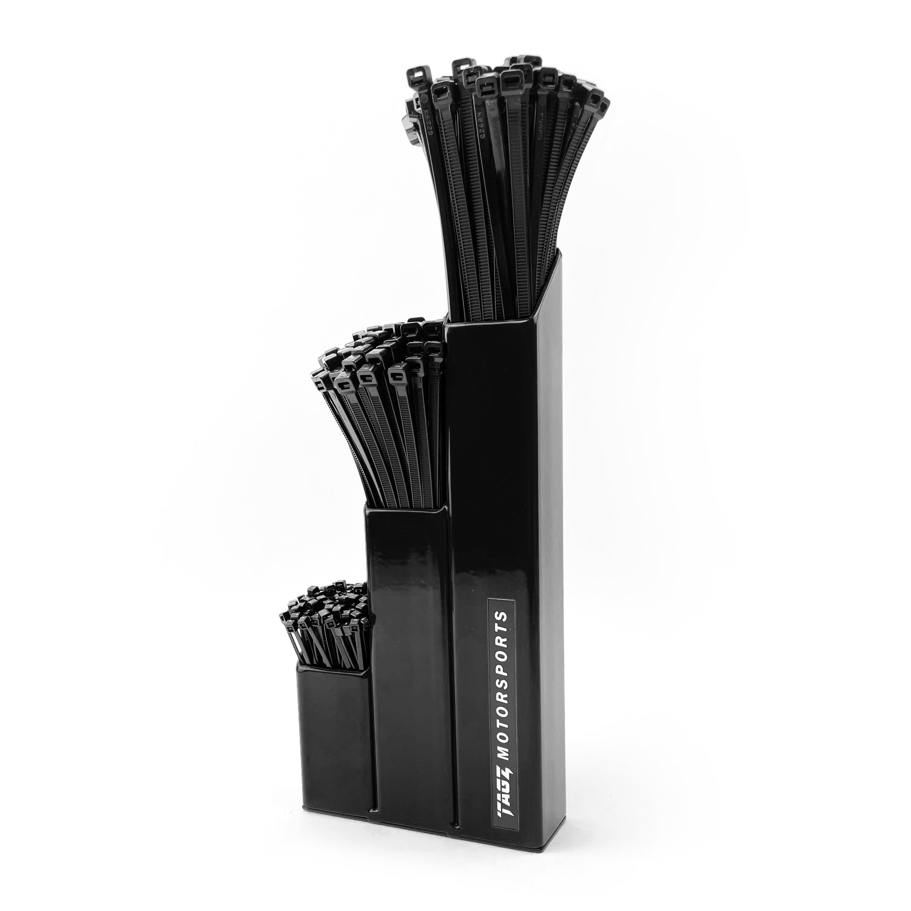 Tag-z Tagz Zip Tie Holder with 300pcs, 40mm 3 Zone Organizer Storage Workshop Shed Garage