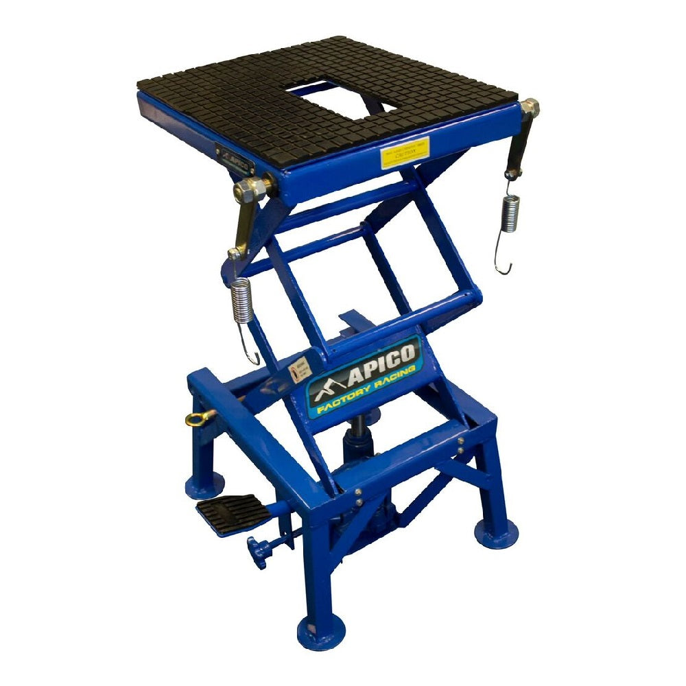APICO HYDRAULIC SCISSOR LIFT BIKE STAND BLUE