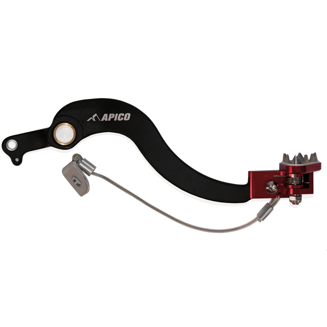 Apico Brake Pedal Forged Honda CRF450L 11-20, CRF450RL 21-24  Black/Red