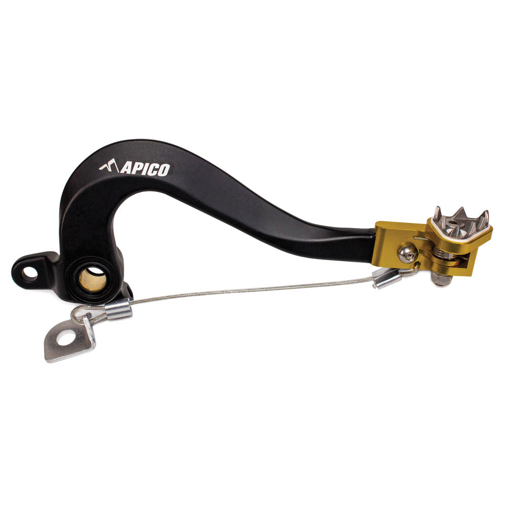 Apico Brake Pedal Forged Suzuki RM125 93-00 Black/Yellow