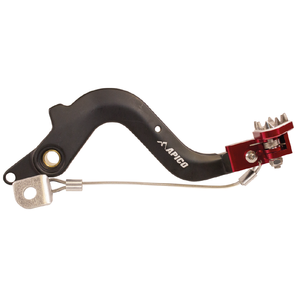 Apico Brake Pedal Forged Gas-Gas Enduro EC125-300 97-11 Bk/Red (R)