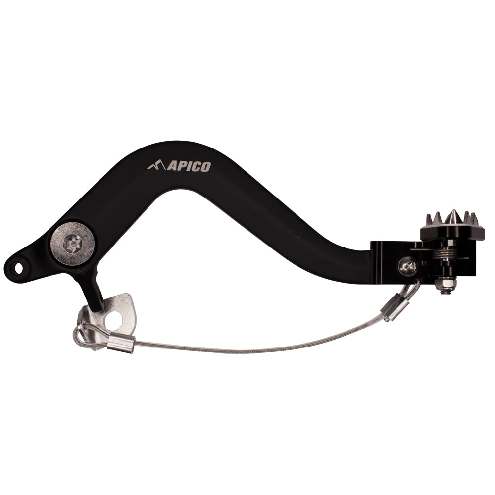 Apico Brake Pedal Forged Triumph Tf250x 24-26, Tf450x/Rc 25-26, Tf250-450e 25-26 Black/Black