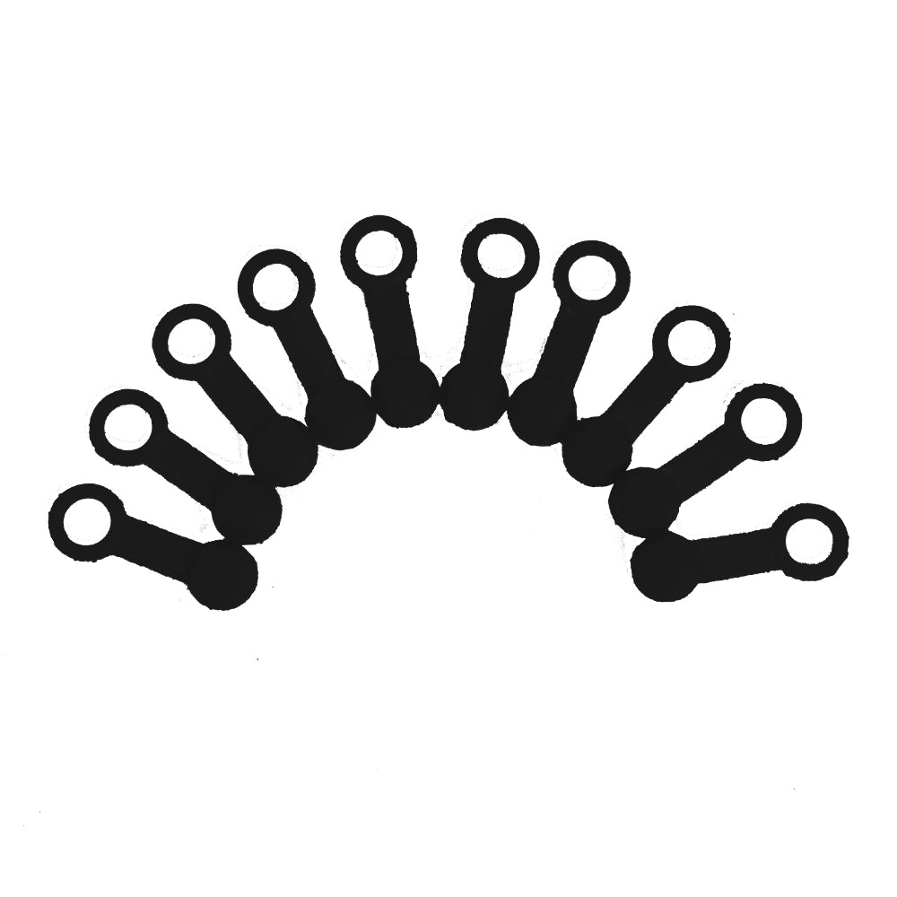 APICO BRAKE & CLUTCH BLEED VALVE RUBBER CAPS - X10 PACK  BLACK