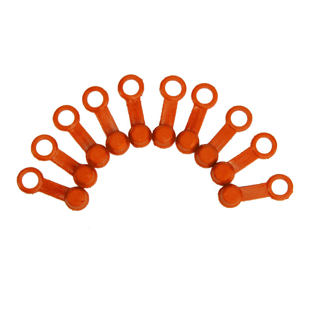 APICO BRAKE & CLUTCH BLEED VALVE RUBBER CAPS - X10 PACK  ORANGE