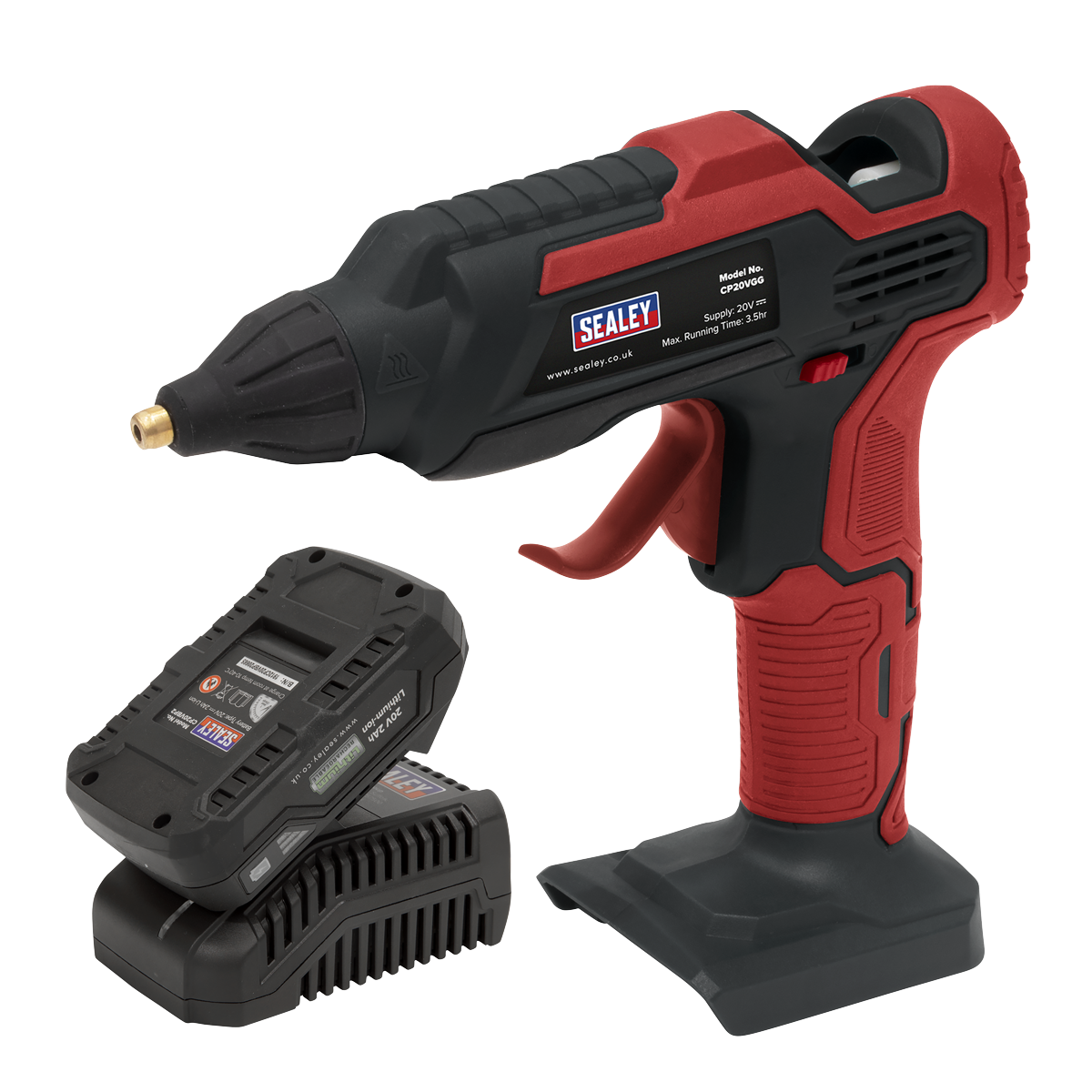 SEALEY 20v Glue Gun Kit, Lithium Battery, Cordless
