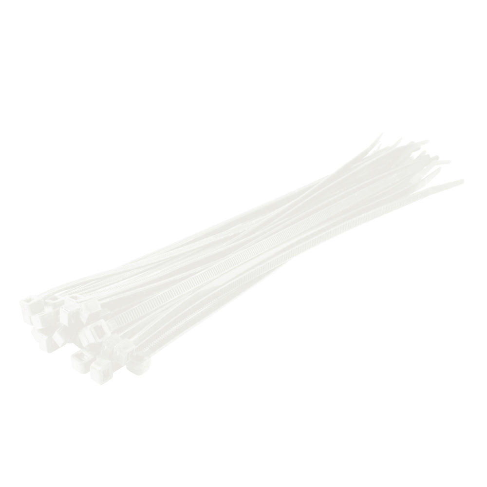 RACELINE CABLE TIES 300 x 4.8mm x 25 WHITE  WHITE