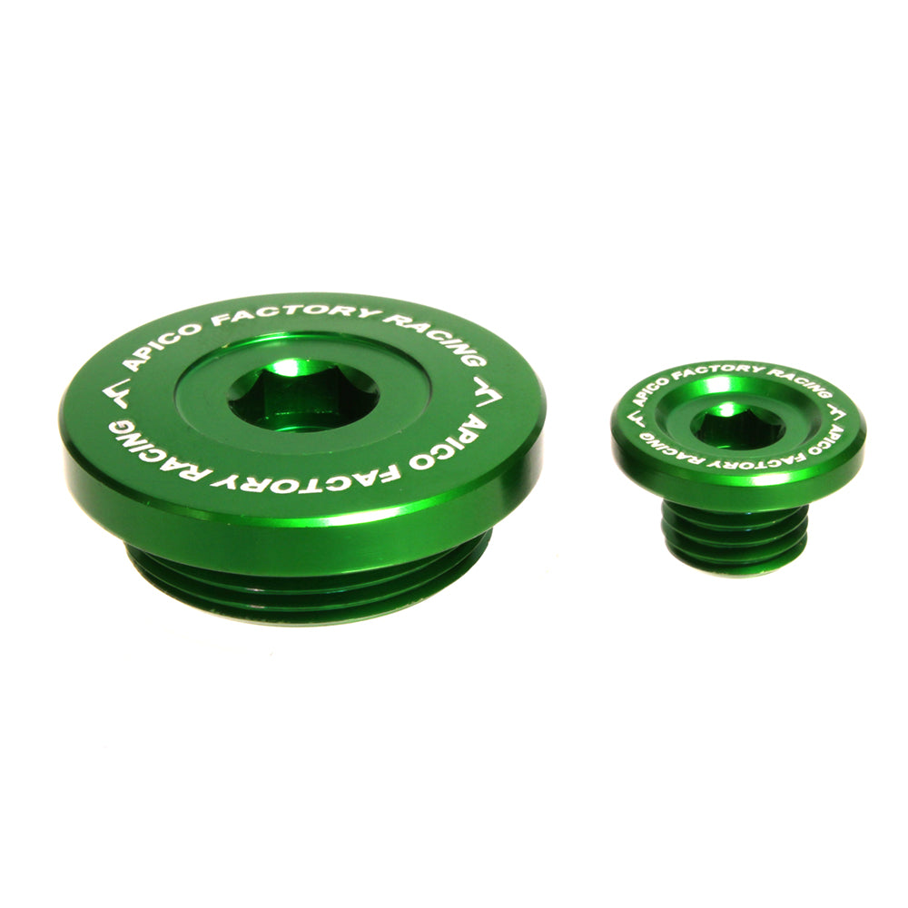 Apico Engine Plug Kawasaki KX250F 11-25, KX450F 09-25, KX250XC/450XC 21-25 Green