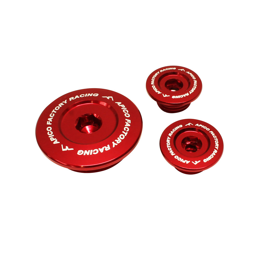 Apico Engine Plug Honda CRF250R 04-09,  CRF250X 04-19 Red