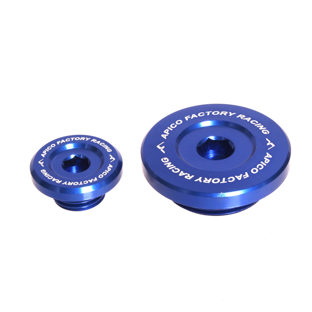 Apico Engine Plug Yamaha YZ450F 06-09, WR250F 03-14, WR450F 03-15 Blue