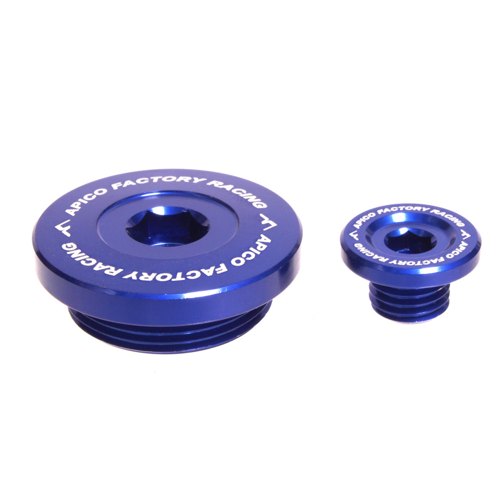 Apico Engine Plug Kawasaki KX250F 11-25, KX450F 09-25, KX250XC/450XC 21-25 Blue
