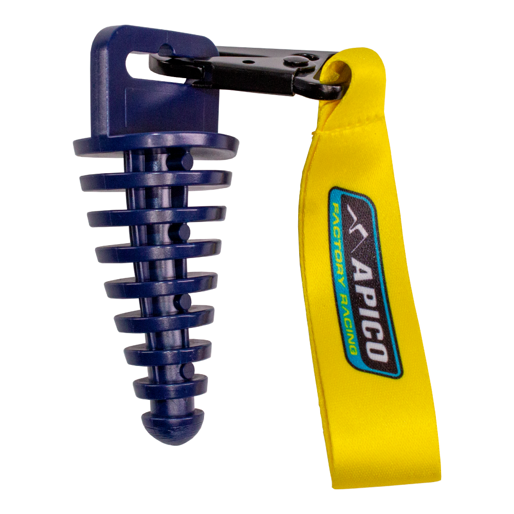 APICO EXHAUST PLUG  2-STROKE WITH LANYARD DARK BLUE