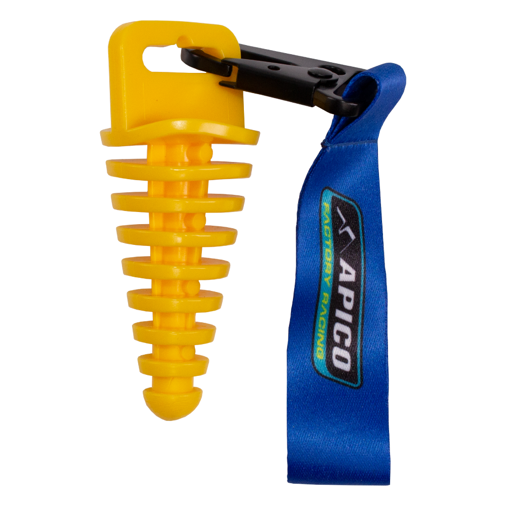APICO EXHAUST PLUG  2-STROKE WITH LANYARD YELLOW