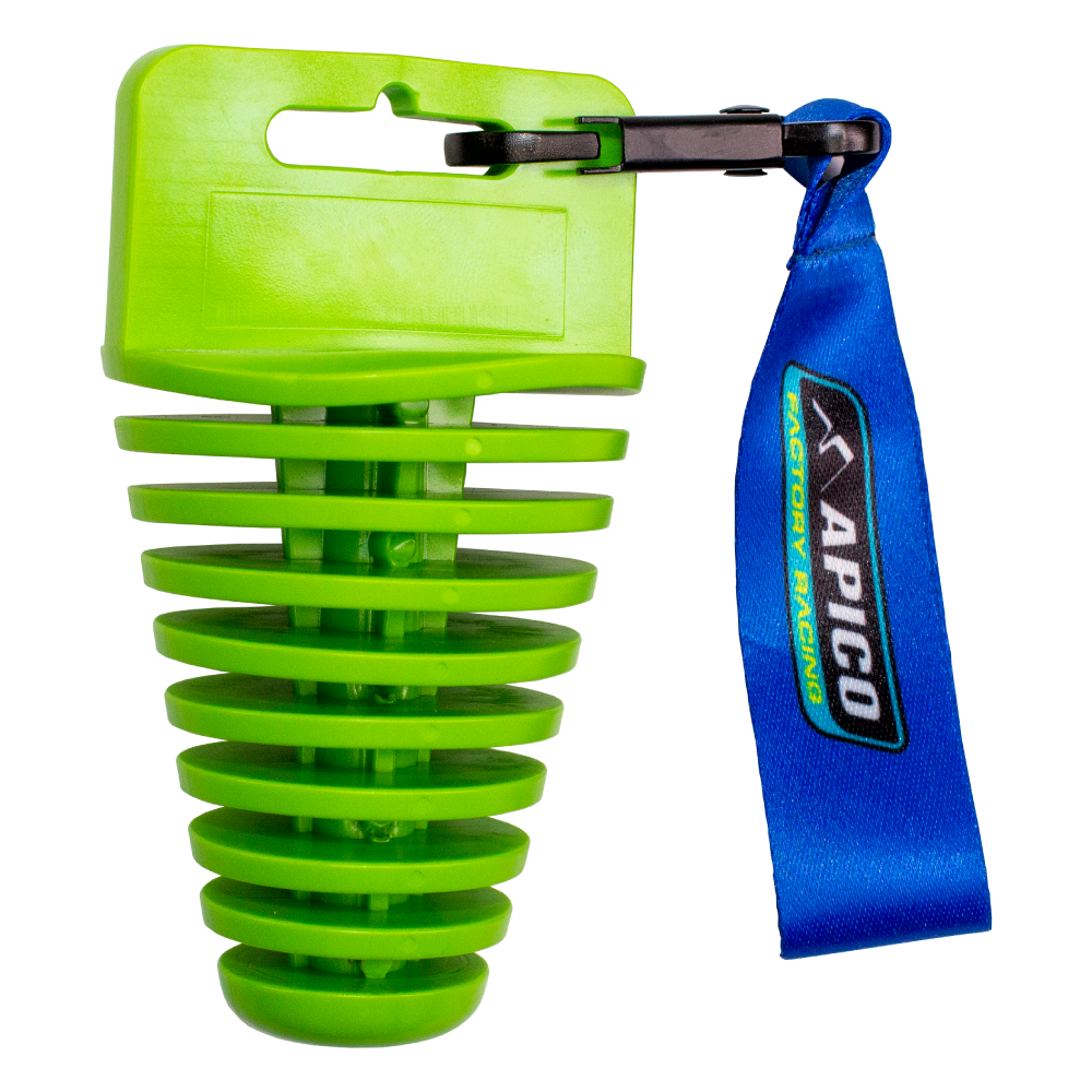 APICO EXHAUST PLUG  4-STROKE WITH LANYARD GREEN