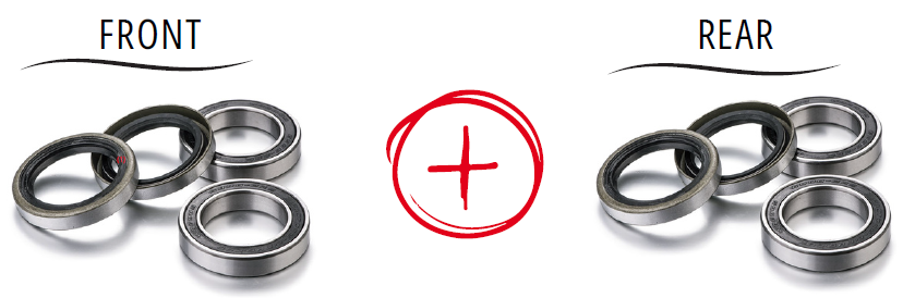 Factory Links Front and Rear Wheel Bearing Set, Sherco, Kwk-c-001