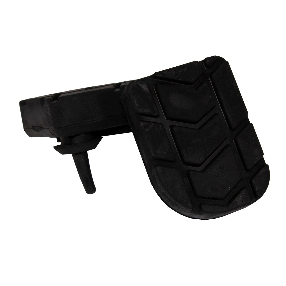 RACELINE FOOT PEG TRIAL ALUMINIUM-ADJUSTABLE 60mm WIDE RUBBER INSERT  BLACK