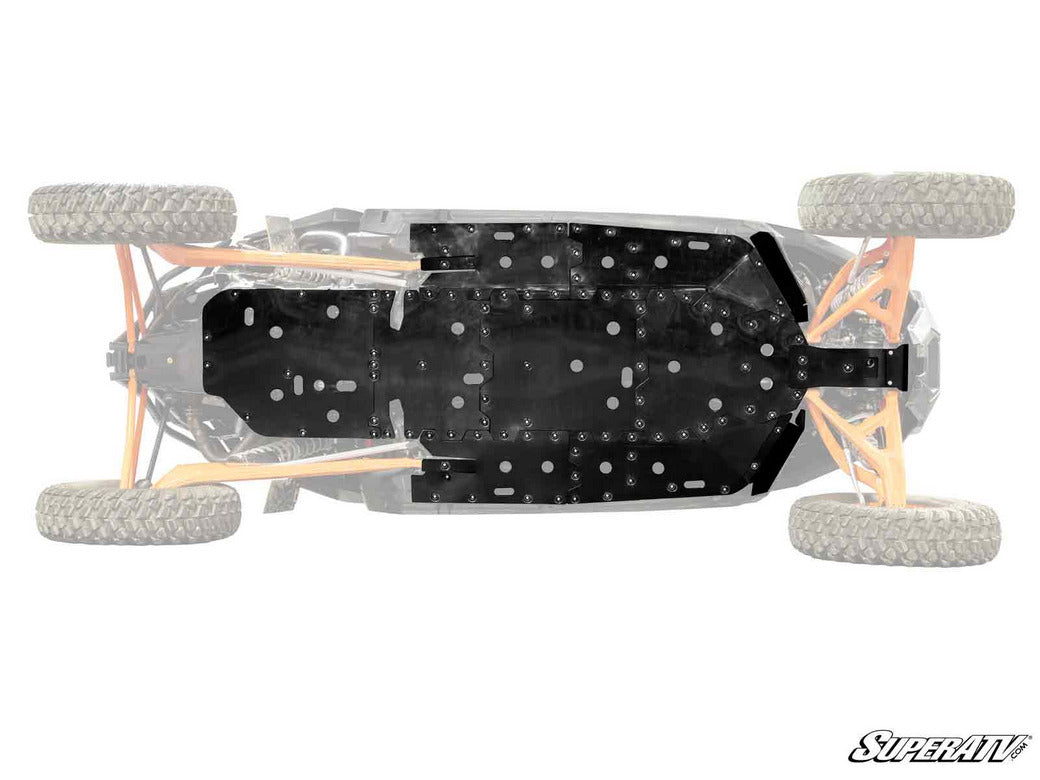 SuperATV Full Skid Plate Polaris Pro R 4 Seat