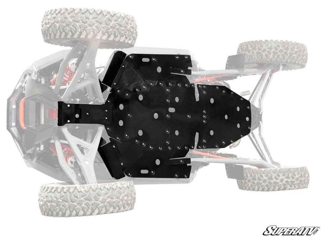 SuperATV Full Skid Plate Polaris RZR Turbo R 2 Seat