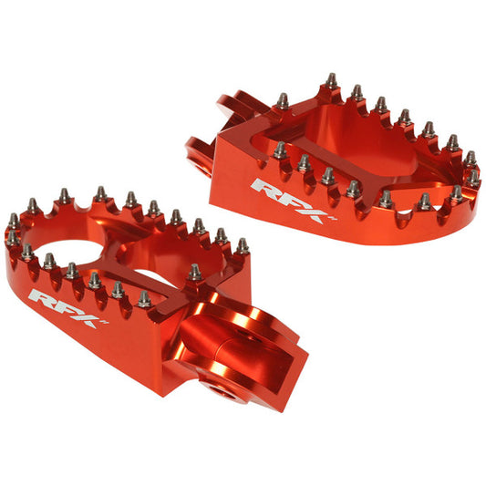 RFX Pro Footrests (Orange) KTM SX50 14-23 SX65 02-23 SX/EXC/SXF/EXCF 125-525 00-15