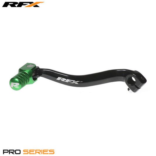 RFX Pro Series Flex+ Gear Lever (Hard Anodised Black/Green) Kawasaki KX85 98-23