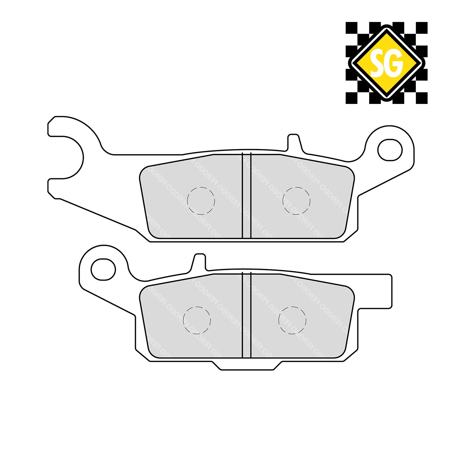 FERODO FDB2233 Sinter Grip Off-Road Compound Pad / FA445 / VD279 / DB2157