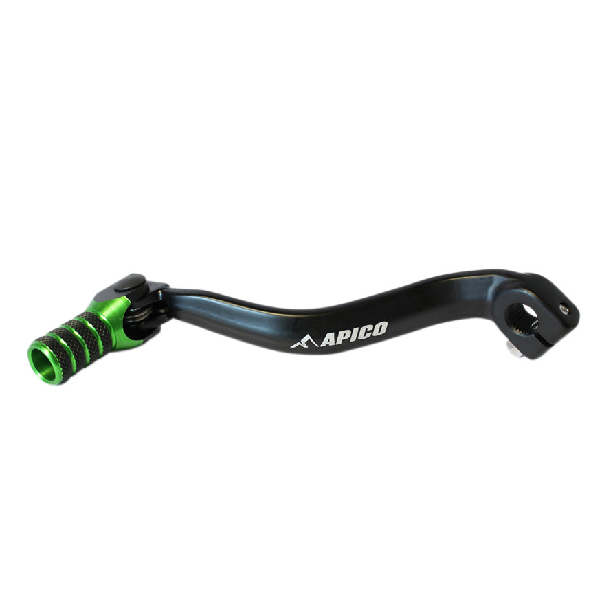 APICO GEAR PEDAL ELITE KAWASAKI KX80 81-00, KX85-112 01-25 BLACK/GREEN