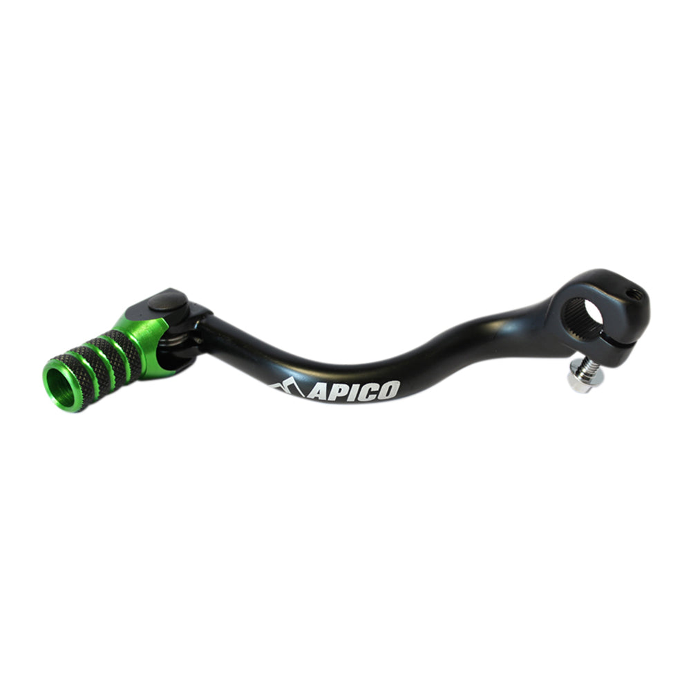 Apico Gear Pedal Forg Kawasaki KX125 94-02,  KX250 94-08,  KX500 94-04 Black/Green
