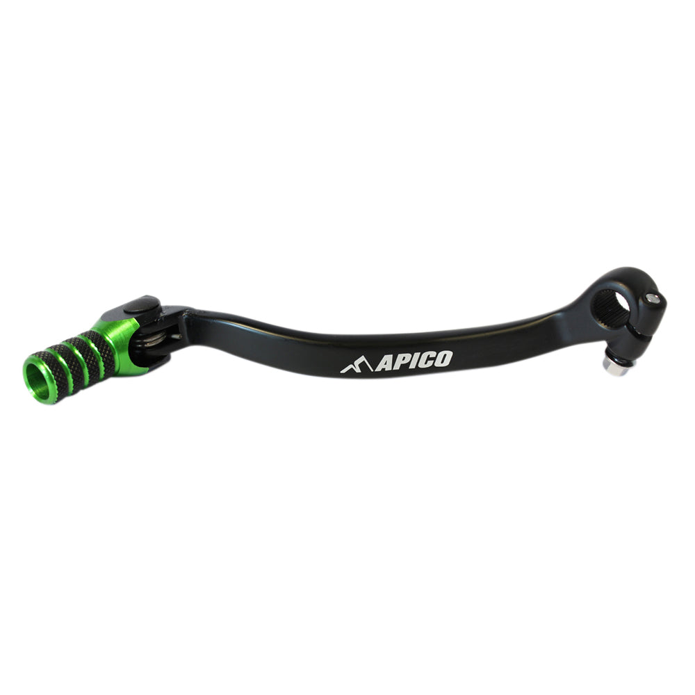 Apico Gear Pedal Elite Kawasaki/Suzuki KX250F 04-05, RM-Z250 04-06 Black/Green
