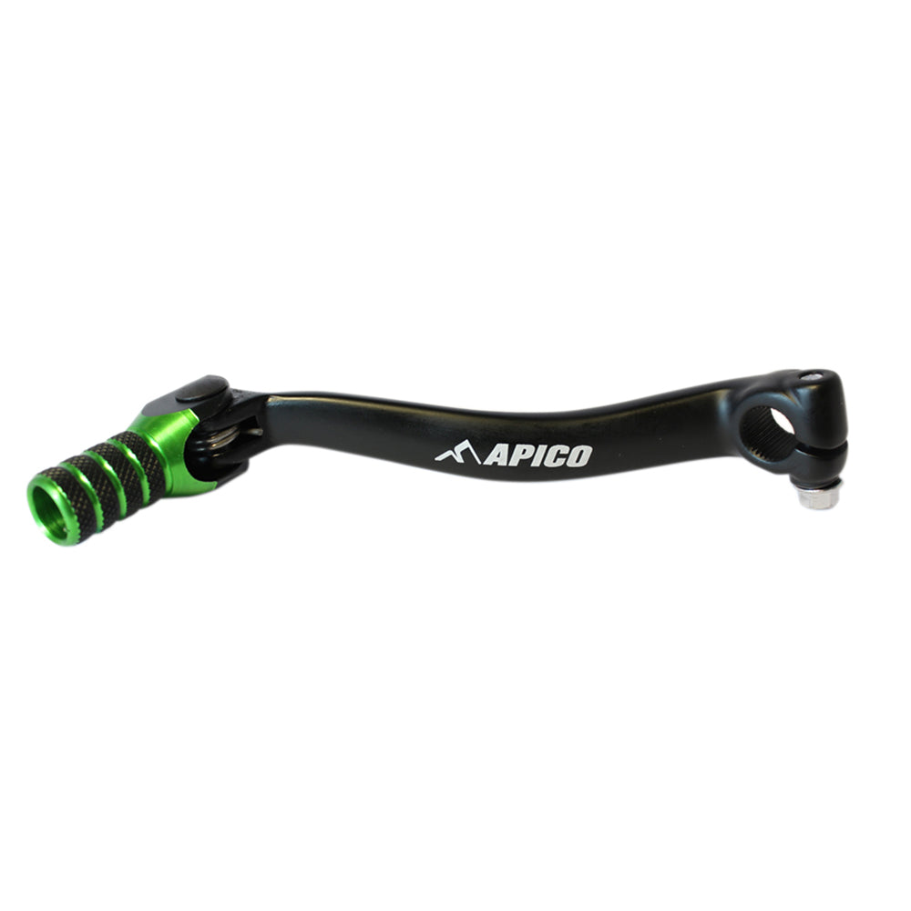 Apico Gear Pedal Elite Kawasaki KX450F 09-15 Black/Green