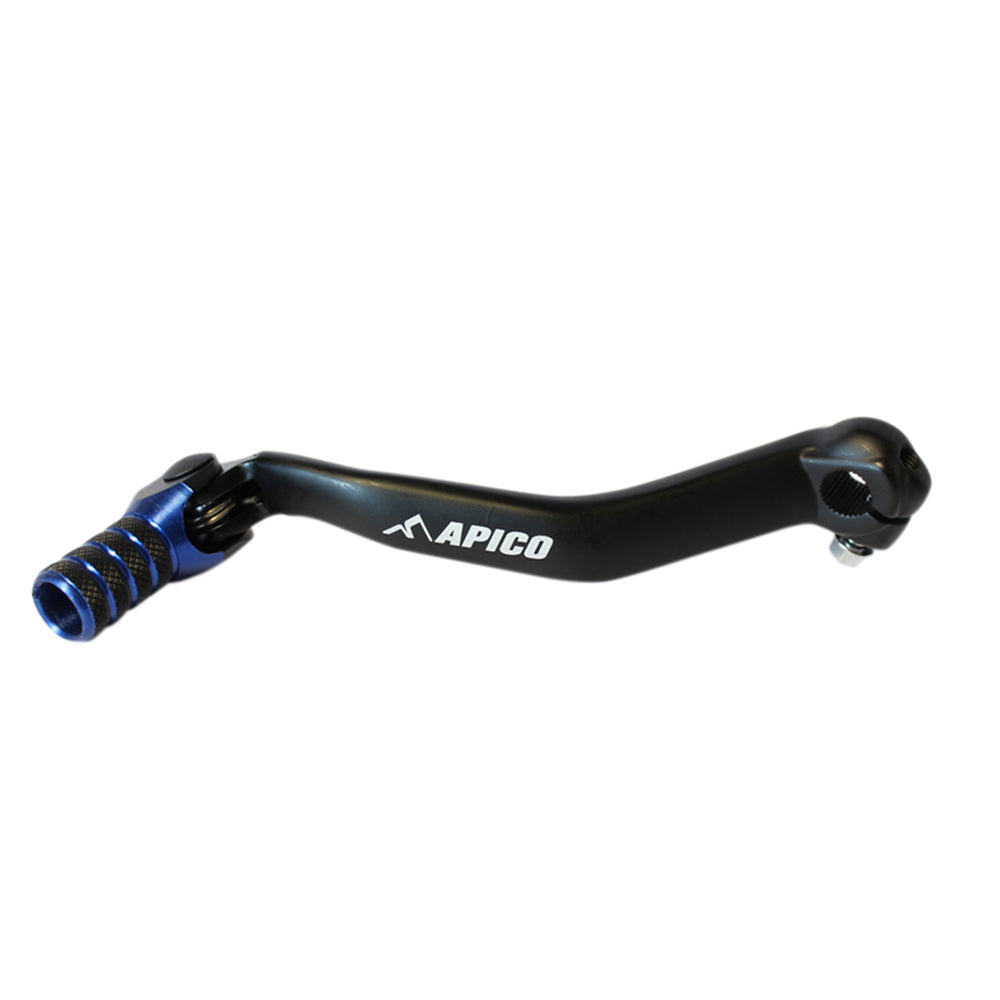 Apico Gear Pedal Elite Yamaha YZ125-250 05-25,  YZ125X-250X 16-25 Black/Blue