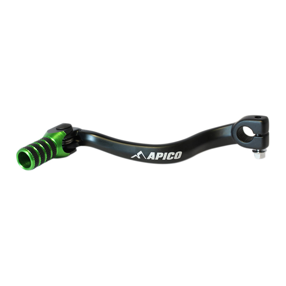 Apico Gear Pedal Elite Suzuki/Kawasaki RM65 03-05,  KX65 00-25  Black/Green