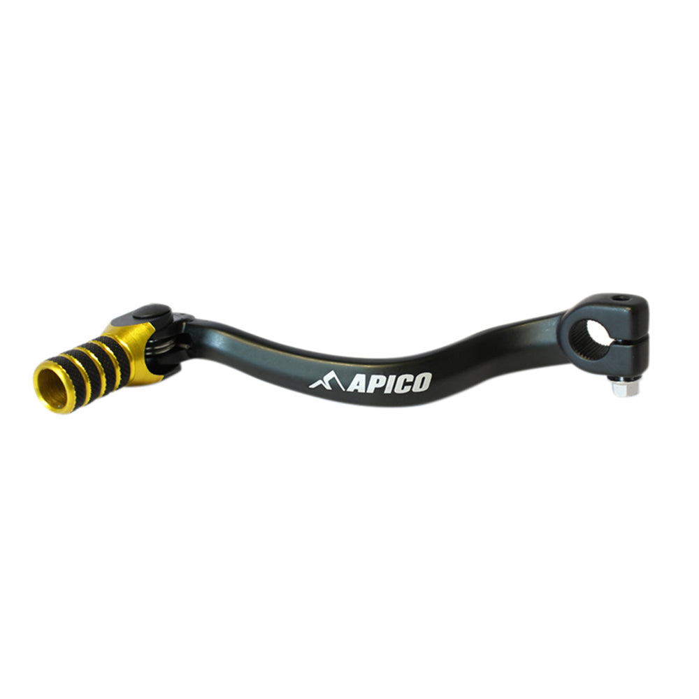 APICO GEAR PEDAL ELITE SUZUKI/KAWASAKI RM65 03-05,  KX65 00-25  BLACK/YELLOW