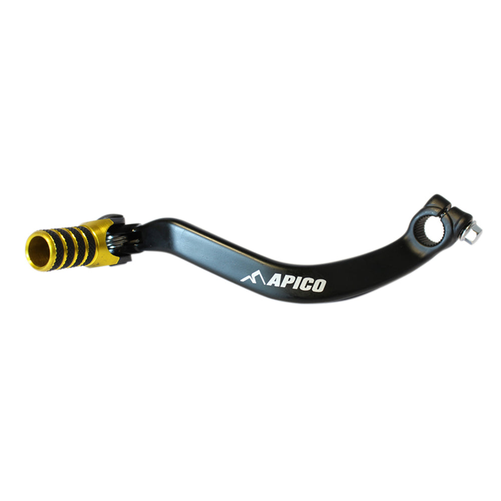 Apico Gear Pedal Elite Suzuki RM250 01-08 Black/Yellow