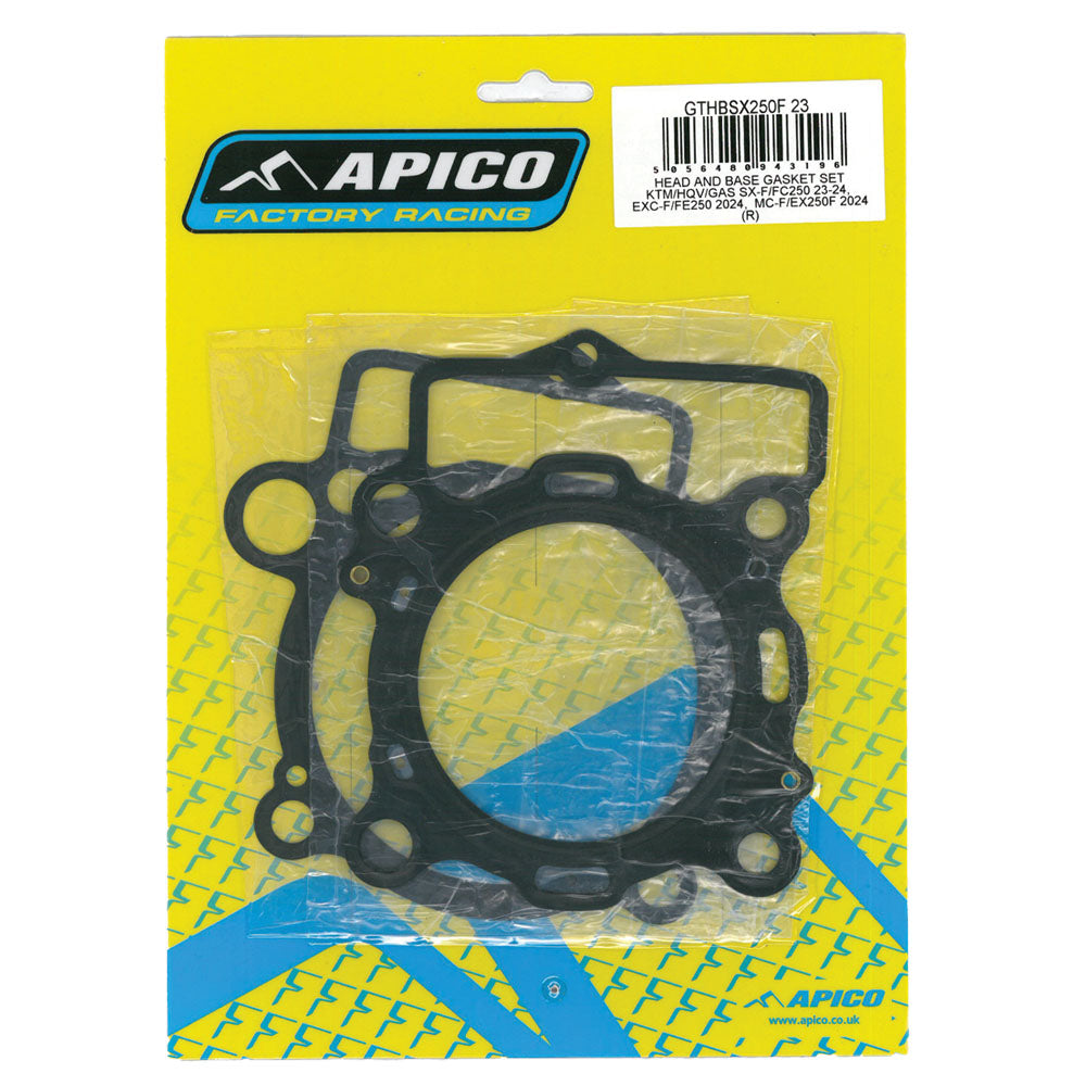 Apico Head And Base Gasket Set KTM/HQV/GAS SX-F/FC250 23-25,  EXC-F/FE250 24-25,  MC-F/EX250F 24-25