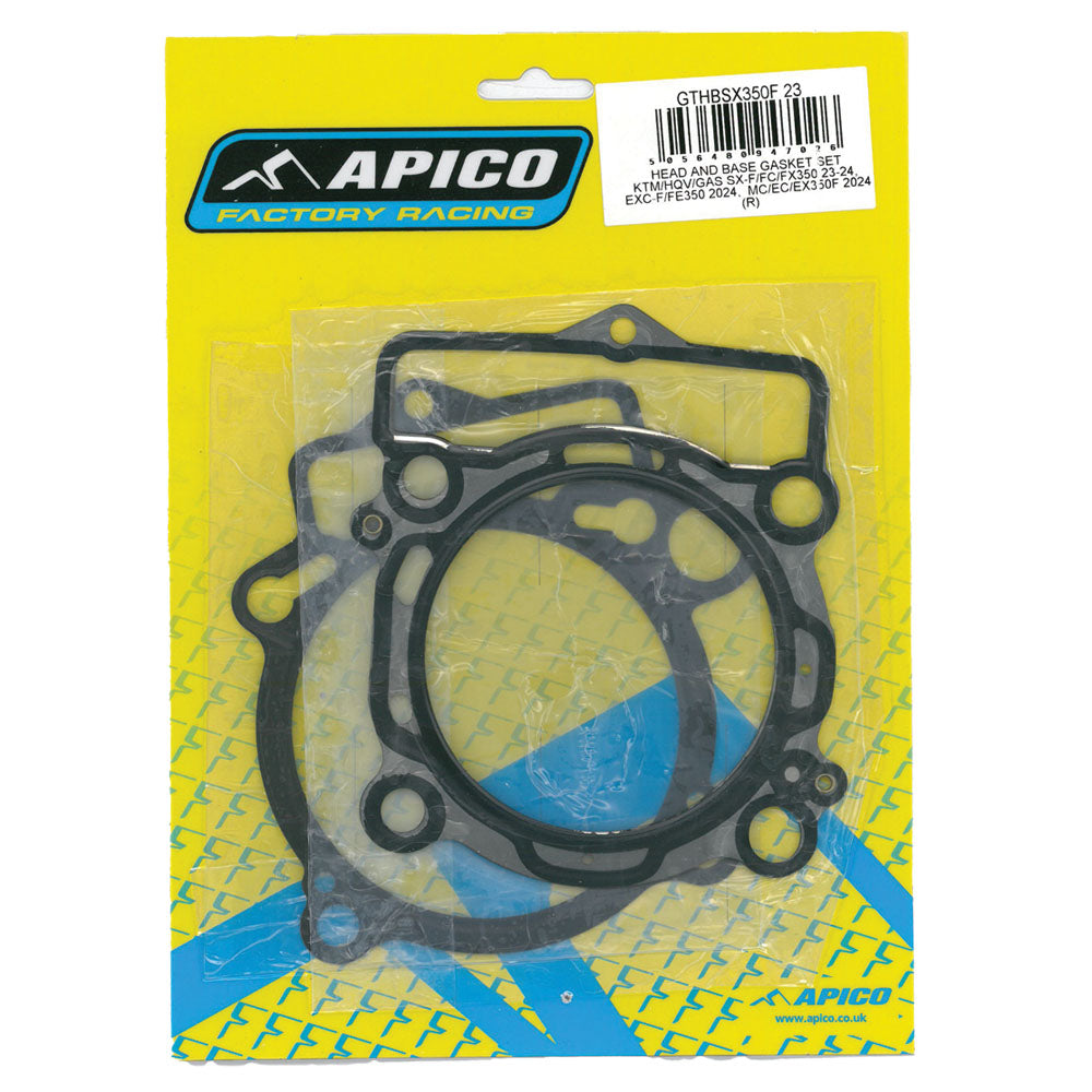 Apico Head And Base Gasket Set KTM/HQV/GAS SX-F/FC/FX350 23-25,  EXC-F/FE350 24-25,  MC/EC/EX350F 24-25