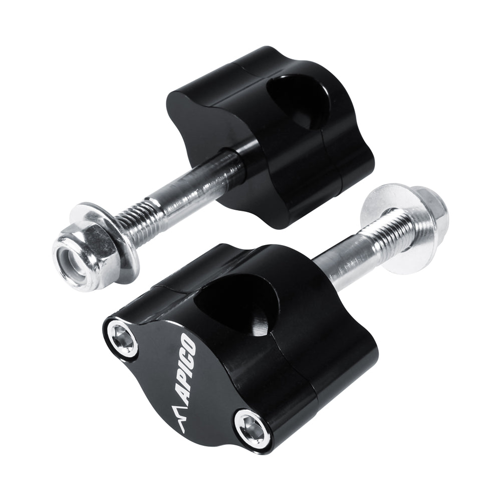 Apico Handlebar Mount Kit 22.2Mm Black Single Bolt Fixing 12MM