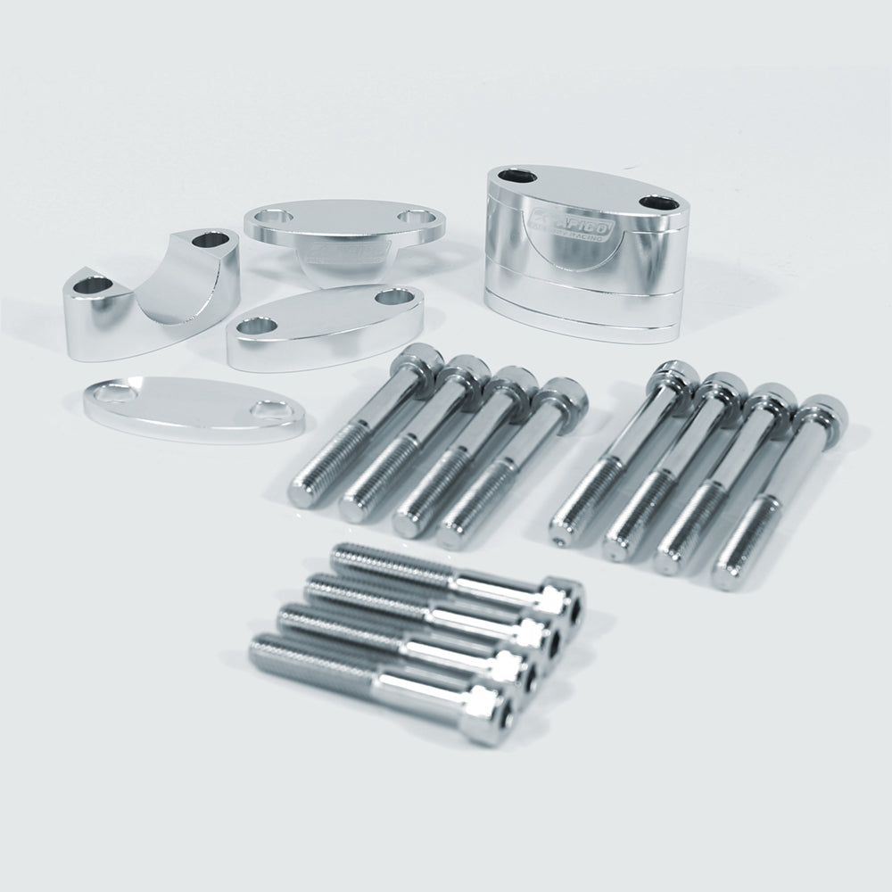 Apico Handlebar Riser For 22.2Mm Silver (Standard Bars)