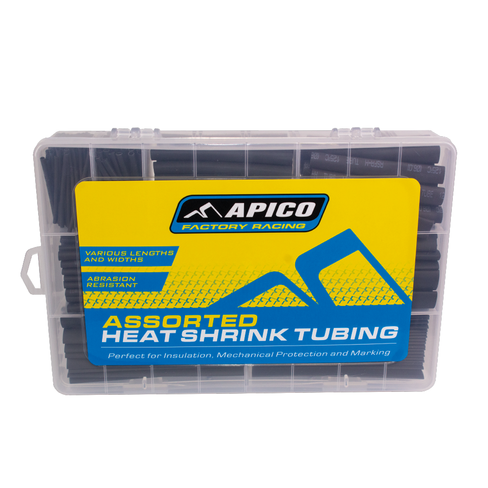 APICO HEAT SHRINK TUBING KIT 385PCS BLACK