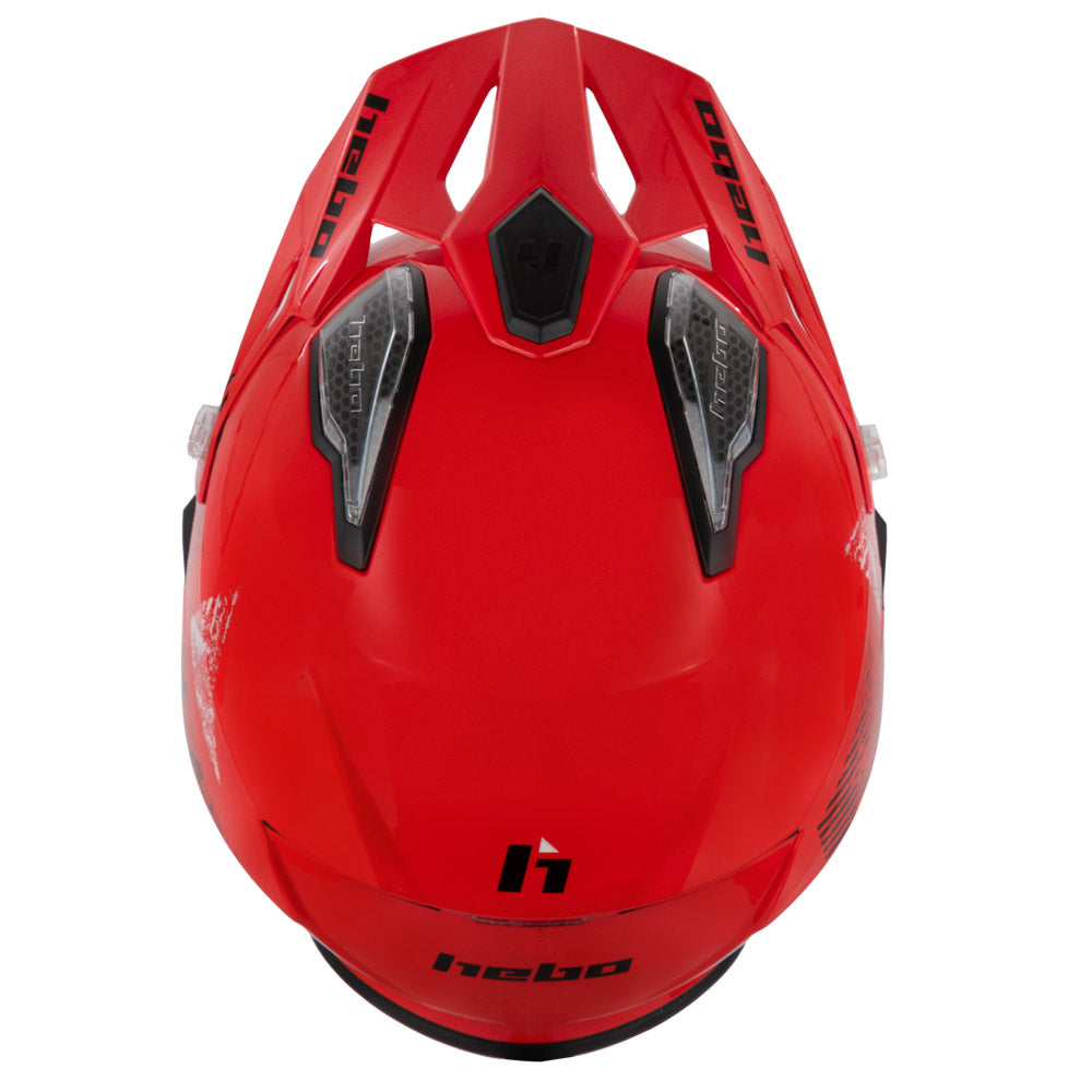 Hebo Helmet Zone Pro Monocolor Red  Black  M