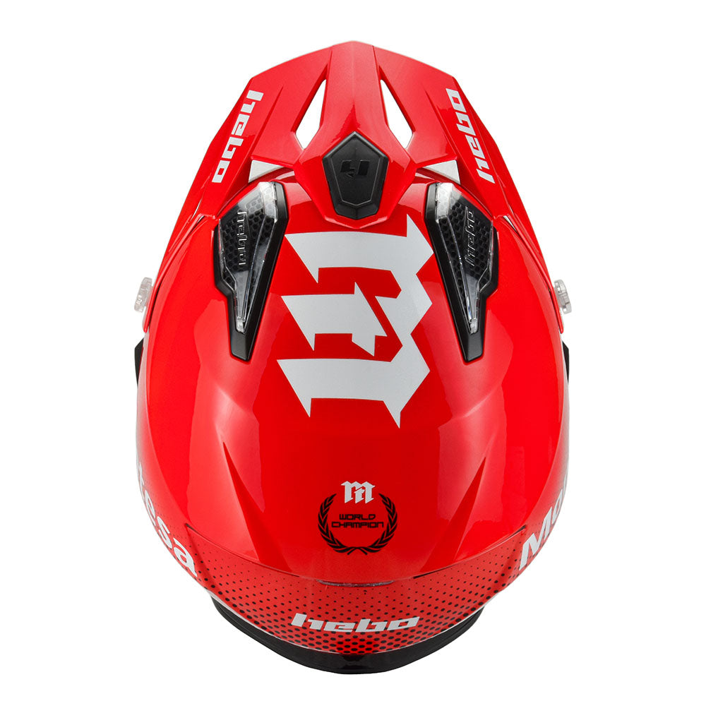 HEBO HELMET ZONE 5 MONTESA CLASSIC RED  RED  L