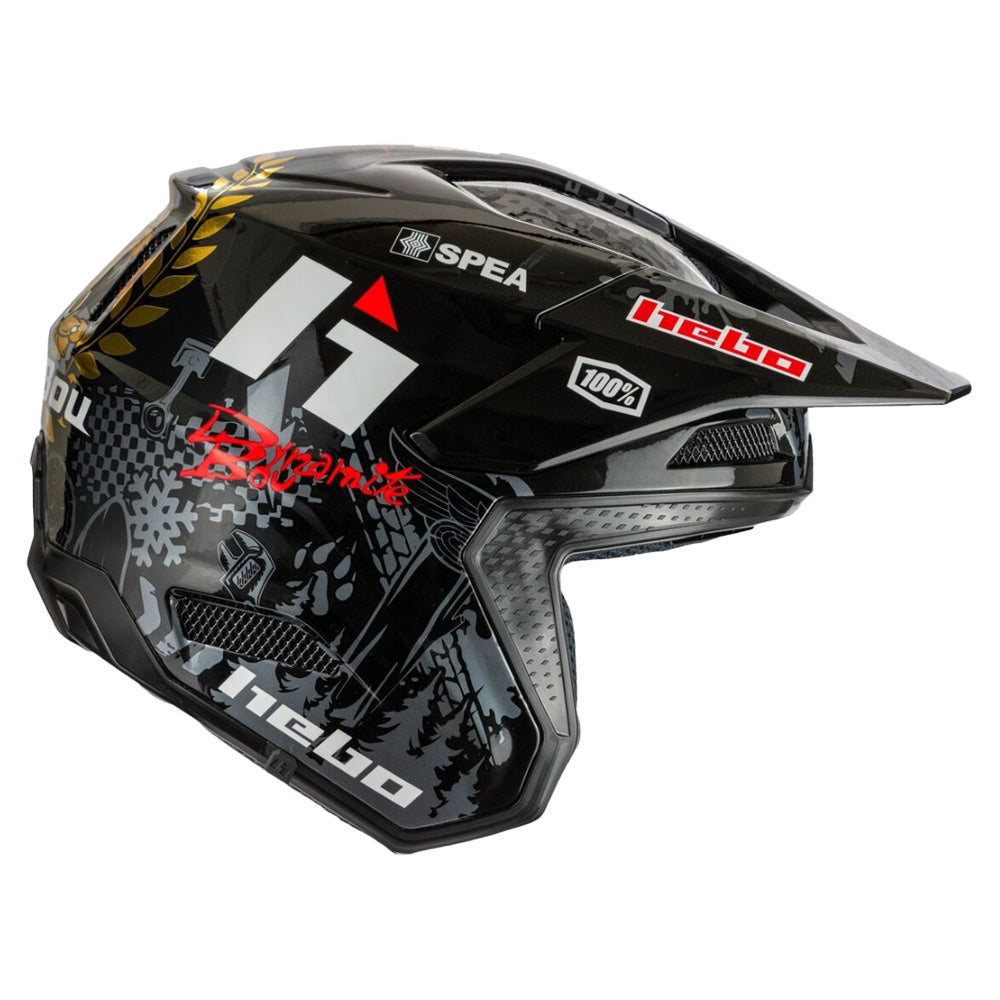 HEBO HELMET ZONE PRO TONI BOU 34 X-SMALL  BLACK  XS