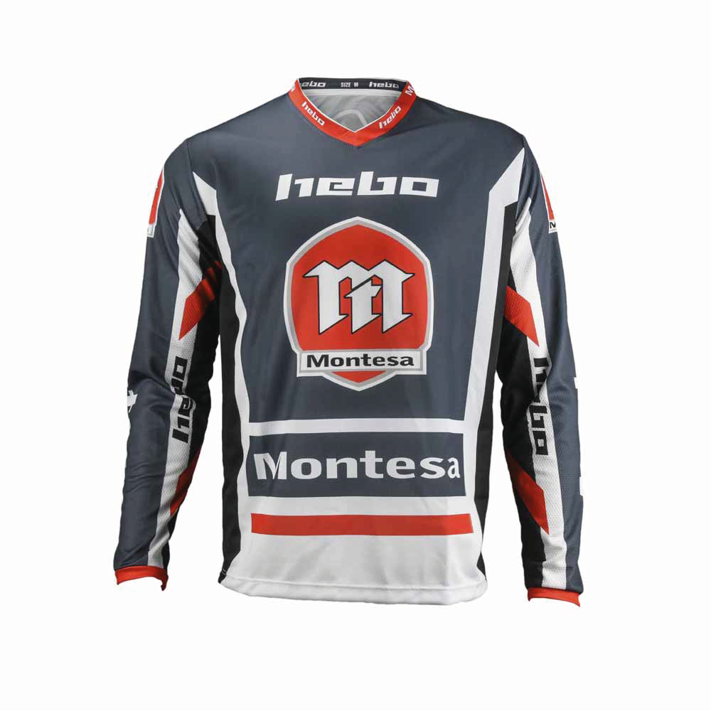 HEBO SHIRT MONTESA CLASSIC III GREY/BLACK  GREY  M