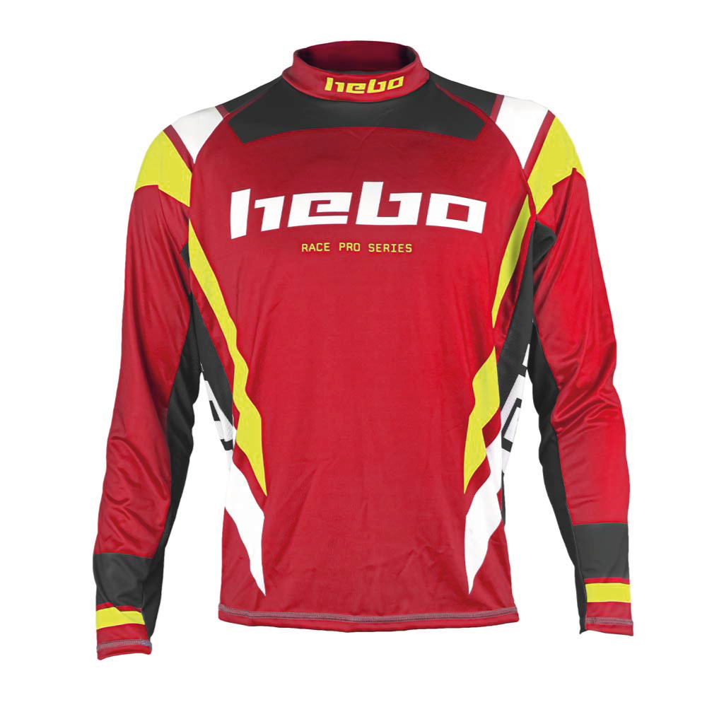 HEBO SHIRT RACE PRO III RED/YELLOW  RED  S